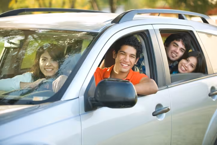 car with people 